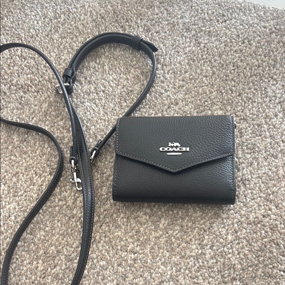 Coach Black Crossbody Bag with Minimalist Design